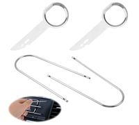 Lot de 4 outils de démontage d'autoradio - Outil de démontage de l'autoradio - Outil de démontage d'autoradio - Compatible avec Fiat, Ford, B-Max, C-Max, Fiesta, Focus, (U + clé)