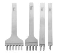Lot de 4 outils de maroquinerie à 1/2/4/6 dents pour le cuir, outil de couture et de laçage diamant (5 mm)