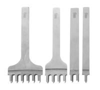 Lot de 4 outils de maroquinerie à 1/2/4/6 dents pour le cuir, outil de couture et de laçage diamant (6 mm)