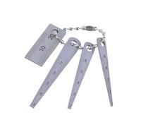 Lot de 4 outils de mesure d'épaisseur - Jauge d'espacement conique en acier - Règles d'épaisseur - Outil d'inspection de trou - Jauge de haute précision