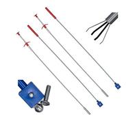 Lot de 4 Outils de ramassage, Attrape-Clous, Attrape-vis, Flexible, magnétique, Souple, 600 mm, Argent