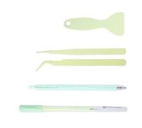 Lot de 4 outils de scrapbooking avec applicateur de colle, stylo à pointe en céramique, spatule et pince à épiler pour scrapbooking, artisanat, pince à épiler en céramique