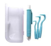Lot de 4 outils pour retirer les tiques - Sans douleur - Pour chiens, chats et animaux domestiques - Avec boîte de rangement