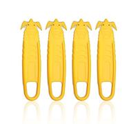 Lot De 4 Ouvre-Boîtes Jaunes, Couteau De Sécurité Pratique, Coupe-Boîte De Courses, Dispositif De Déballage, Couteau À Découper