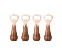 Lot de 4 ouvre-bouteilles verticaux manuels uniques pour le camping et les pique-niques - Outil d'ouverture de couvercle ergonomique