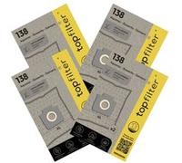 Lot de 4 packs de 2 sacs aspirateur 64138 pour Rowenta industriel TopFilter Premium Blanc G
