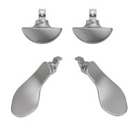 Lot de 4 pagaies arrière pour manette PS5 DualSense Edge, pagaies de rechange compatibles avec manette PS5 Edge, pagaies métalliques pour manette PS5 DualSense (argenté)