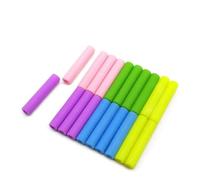 Lot de 4 pailles métalliques réutilisables 6 x 130/160 mm en acier inoxydable 304 avec goupillon(4Pcs Silicone tips)