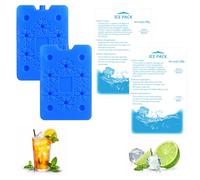 Lot de 4 Pain de Glace pour Sac Isotherme,Ice Pack,Bloc Glace pour Glaciere,200 ML Chacune,Réutilisables Congélation Refroidissement Froid Glaçon,Convient pour l’école,Fruit,Camping