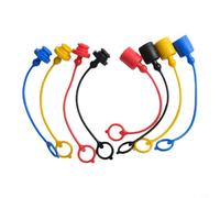 Lot de 4 paires de bouchons anti-poussière hydrauliques rapides mâles femelles en caoutchouc PVC pour Parker Aeroquip Hansen 1/4 3/8 1/2" (45724)