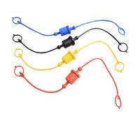 Lot de 4 paires de bouchons anti-poussière hydrauliques rapides mâles femelles en caoutchouc PVC pour Parker Aeroquip Hansen 1/4 3/8 1/2" (45659)