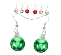 Lot De 4 Paires De Boucles Doreilles Boules De Noël Décorations Cloches Pour Fête Mariage Fiançailles Tenue Décontractée