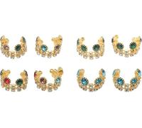 Lot de 4 paires de bracelets en forme de dieu pour Ganesh/Laddu Gopal/Devi Maa/Radha Krishna Haar Sringar - Statue de dieu pour tous les dieux - Pour fête traditionnelle indienne Navratri - Pendaison