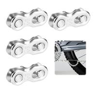 Lot de 4 paires de cadenas de vélo - Cadenas de vélo de qualité supérieure pour chaîne Shimano 12 vitesses, pièces de connexion en acier - Maillons de chaîne inoxydables pour accessoires de cyclisme