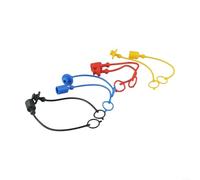 Lot de 4 paires de capuchons de coupleur rapide hydraulique, mâle et femelle, en caoutchouc PVC, protections de connexion industrielle (1/4)