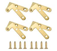 Lot de 4 paires de charnières de porte pivotantes à 360 degrés en laiton cachées pour fenêtres, armoires, placards
