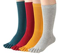 Lot de 4 paires de chaussettes à orteils en coton pour femme - - taille unique