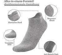 Lot De 4 Paires De Chaussettes Antidérapantes Pour Femme - Chaussettes Antidérapantes - Chaussettes Antidérapantes Pour Le Ballet, Le Pilates, L'hôpital, Le Fitness, Noir/Gris/Rose/Rouge Rose,