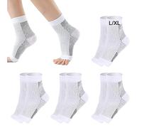Lot de 4 Paires de Chaussettes de Compression Nano Neuropathie pour Homme et Femme - Soutien et Bandage Plantaire