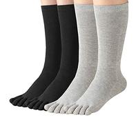 Femmes Toe chaussettes Pour la course à pied cinq Doigts Chaussettes Avec Coton Athletic 4 Pack - - taille unique