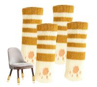 Lot de 4 paires de chaussettes de protection pour pieds de meubles - Pieds de chaise anti-glissement avec pieds - Bottines très élastiques - Capuchons de protection pour sols carrelés - Se déplacent