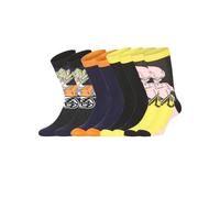 Lot De 4 Paires De Chaussettes Dragon Ball Z Garã§on Noir/rouge/orange/gris/jaune 31/34