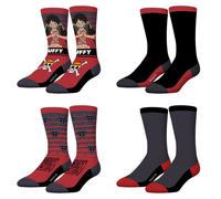 FREEGUN Chaussettes Enfant 31-34, ONE PIECE Lot de 4, Rouge A2