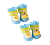 Lot de 4 paires de chaussures antidérapantes pour chien - Garde-boue respirantes et lourdes - Pour chiens de grande race - Imperméables