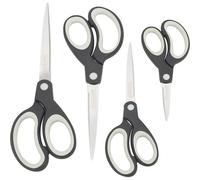 Lot De 4 Paires De Ciseaux - Différentes Tailles - Lames Acier - Poignées Souples - Rapesco