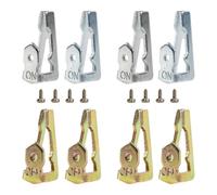 Lot de 4 paires de commutateurs à bascule faciles à installer compatibles avec les interrupteurs à minuterie 156T1978A pour des accessoires électriques durables en métal