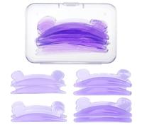 Lot de 4 paires de coussinets de lifting de cils en silicone doux de style ours - Réutilisables - 4 tailles - Coussinets de recourbe-cils pour le lifti de cils