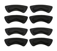 Lot de 4 paires de coussinets de talon en éponge noire pour éviter les ampoules de frottement, semelles confortables pour chaussures trop grandes