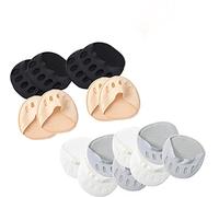 Lot de 4 paires de coussinets invisibles pour plante des pieds pour homme et femme - Semelle intérieure douce et réutilisable - Prévention de la douleur - Tissu nid d'abeille absorbant la