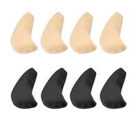Lot de 4 paires de coussinets pour orteils à talons hauts, coussinets en éponge, grands semelles de chaussures, coussinets de soulagement de la douleur pour chaussures à orteils pointus (noir +