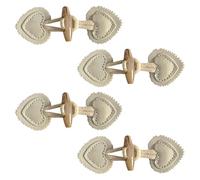 Lot de 4 paires de fermoirs à bascule en cuir synthétique avec fermeture pour vestes, manteaux, travaux manuels et projets de bricolage - Boutons de rechange durables pour manteaux polochons et