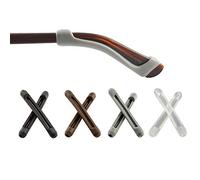 Lot de 4 paires de fixations pour branches de lunettes, en silicone souple, antidérapant, élastique, confortable, pour lunettes de soleil, lunettes de lecture