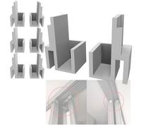 LOT DE 4 PAIRES DE GUIDES POUR PORTE DE PLACARD COULISSANTE | AVANT & ARRIERE | 4G10 + 4D10 | REMPLACEMENT COMPATIBLE AVEC RAILS FORM OPTIMUM BRICO DÉPÔT LEROY MERLIN CASTORAMA MR BRICOLAGE ETC…