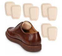 Lot de 4 paires de languettes en daim et mousse à mémoire de forme pour | Coussinets de langue autocollants pour mocassins en daim pour empêcher le glissement et les ampoules (L, couleur peau)