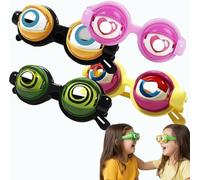 Lot de 4 paires de lunettes clignotantes cinétiques Crazy Eyes pour enfants, Halloween, anniversaires, cosplay