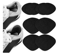 Lot de 4 paires de patchs autocollants pour réparation de talons de chaussures pour chaussures, chaussures en cuir, talons hauts (noir), noir
