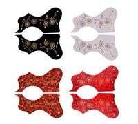 Lot de 4 paires de pickguards pour guitares folk acoustiques de 101,6 à 104,3 cm, gaucher et droitier, en PVC, imprimé floral, protecteur coloré