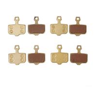 Lot de 4 paires de plaquettes de frein à disque pour vélo, compatibilité idéale avec les étriers de VTT, y compris les modèles MTS (lot de 4, entièrement en métal doré)