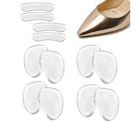 Lot de 4 paires de semelles à talon haut en gel souple pour soulager les douleurs métatarsiennes, semelle intérieure antidérapante en gel transparent, s'adapte à toutes les chaussures