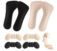 Lot de 4 paires de semelles antidérapantes pour talons - Semelles antidérapantes pour sandales - Semelle intérieure douce pour femme