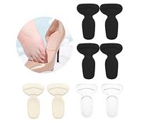 Lot de 4 paires de semelles de chaussures en gel auto-adhésives pour femme, convient à toutes les nouvelles chaussures, protection du talon et amortissement.