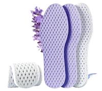 Lot de 4 paires de semelles intérieures en coton élastique haute densité - Évacuation de l'humidité, contrôle des odeurs, soutien rembourré pour chaussures de sport, bottes et baskets (36-47, 4