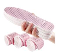Lot de 4 paires de semelles intérieures en coton élastique haute densité - Évacuation de l'humidité, contrôle des odeurs, soutien rembourré pour chaussures de sport, bottes/baskets (36-47, 4 couleurs