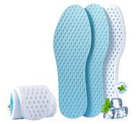 Lot de 4 paires de semelles intérieures en coton élastique haute densité - Évacuation de l'humidité, contrôle des odeurs, soutien rembourré pour chaussures de sport, bottes et baskets (36-47, 4