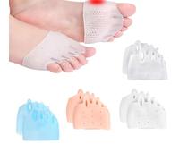 Lot de 4 paires de séparateurs d'orteils correcteurs d'oignon et d'orteils, entretoises en silicone souple pour hallux valgus, chevauchement des orteils et soulagement de la douleur, coussinets