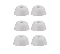 Lot de 4 paires d'embouts de rechange en mousse à mémoire de forme pour écouteurs Sennheiser Momentum 4 4.0 - Larges, moyennes et petites - Blanc - Taille S